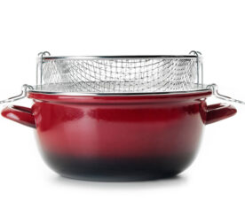 Freidora con cestillo Volcán