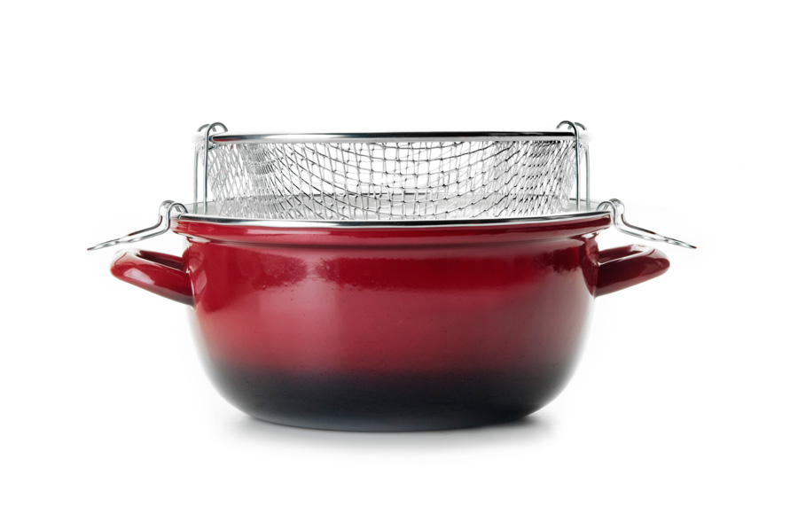 Freidora con cestillo Volcán