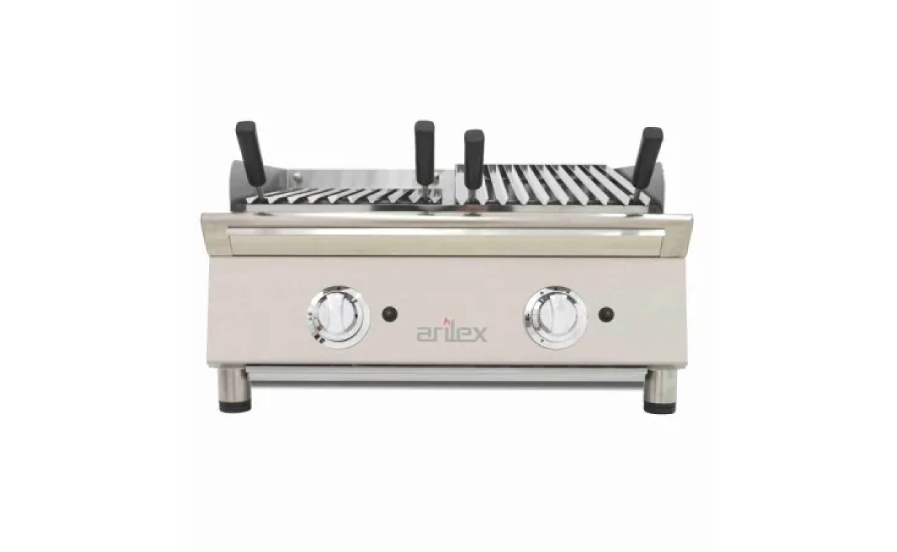 Parrilla vasca a gas 70 cm con piedra volcánica Línea 600
