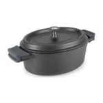 CACEROLA OVAL NEGRA ALU.FUND 26x20 CMS