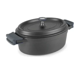 CACEROLA OVAL NEGRA ALU.FUND 26x20 CMS