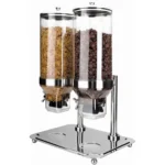 DISPENSADOR DOBLE DE CEREALES CON BASE ideal para hostelería. Resistencia