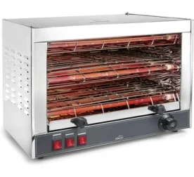 TOSTADOR ELEC.HORIZ.PARRILLA DOBLE 3600W ideal para hostelería. Resistencia