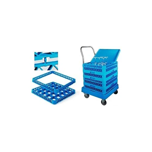 CARRO PORTA-CESTAS CON ASA ideal para hostelería. Resistencia