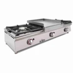 Cocina a gas sobremostrador ARILEX de 3 fuegos de 6 + 6 + 6 Kw 120CGN