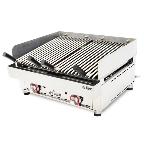 Parrilla vasca a gas 130 cm con piedra volcánica Línea 600 130VASN