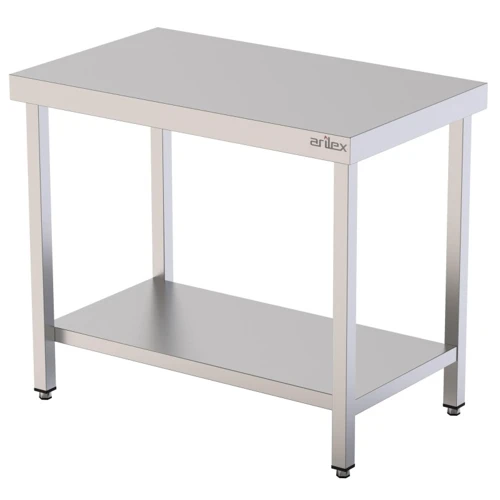 Mesa Central acero inoxidable AISI 304 con estante 1500x700x850 mm