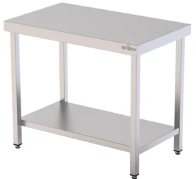 Mesa Central acero inoxidable AISI 304 con estante 2000x600x850 mm