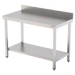 Mesa Mural acero inoxidable AISI 304 con estante 2000x600x850 mm