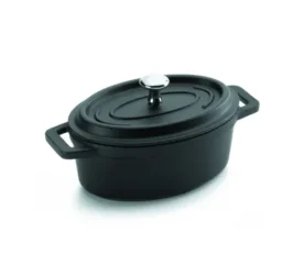 CACEROLA OVAL NEGRA ALU.FUND 26x20 CMS
