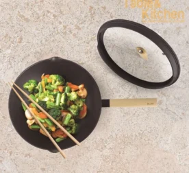 WOK LUXE CON TAPA 30 CM