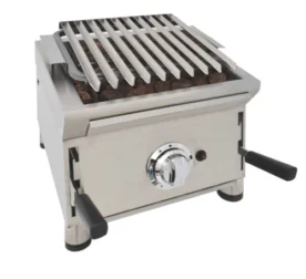 Barbacoa a gas 40 cm piedra volcánica ARILEX con parrilla pavonada regulable en 3 alturas 40BAR