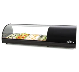 Vitrina refrigerada de tapas ARILEX 4 bandejas GN1/3 color blanco 4VTG-BL