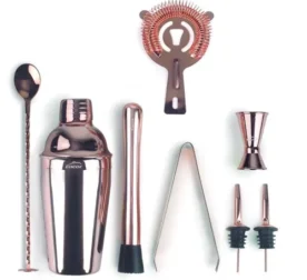 SET COCTELERÍA INOX ACABADO COBRE