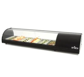 Vitrina refrigerada de tapas ARILEX 6 bandejas GN1/3 color blanco 6VTG-BL