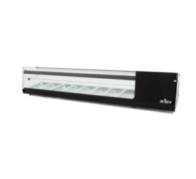 Vitrina refrigerada de tapas ARILEX 6 bandejas 3 pisos GN1/3 color negro 6VTG-NE TRIPLE