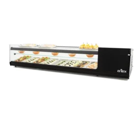Vitrina refrigerada de tapas ARILEX 8 bandejas GN1/3 color blanco 8VTG-BL