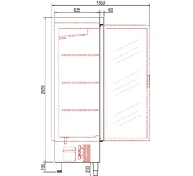 ARMARIO SNK REFRIG 1302 P. CRISTAL S-LINE