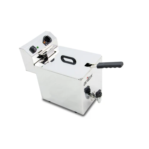 Freidora eléctrica EVOLUTION con grifo capacidad 10 litros con potencia 3.5 kw monofásica con contactor EVO10G