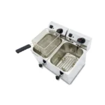 Freidora eléctrica EVOLUTION con grifo capacidad 12+12 litros con potencia 7.5+7.5 kw trifásica con contactor EVO1212GTR