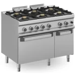 Cocina a gas 6 fuegos 6x7 Kw con Horno Eléctrico Estático MFB711AFEXL MAGISTRA PLUS 700