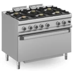 Cocina a gas 6 fuegos 6x5.5 Kw con Horno EXTRA GRANDE a Gas MFB711FGMXS MAGISTRA PLUS 700
