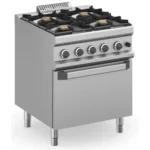 Cocina a gas 4 fuegos 4x5.5 Kw con Horno Eléctrico Ventilado MFB77FEVXS MAGISTRA PLUS 700