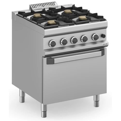 Cocina a gas 4 fuegos 4x5.5 Kw con Horno Eléctrico Ventilado MFB77FEVXS MAGISTRA PLUS 700