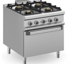 Cocina a gas 4 fuegos 2x7 + 2x11 kW con Horno Eléctrico MFB98FEXL MAGISTRA PLUS 900
