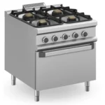 Cocina a gas 4 fuegos 2x7 + 2x11 kW con Horno a Gas MFB98FGXL MAGISTRA PLUS 900