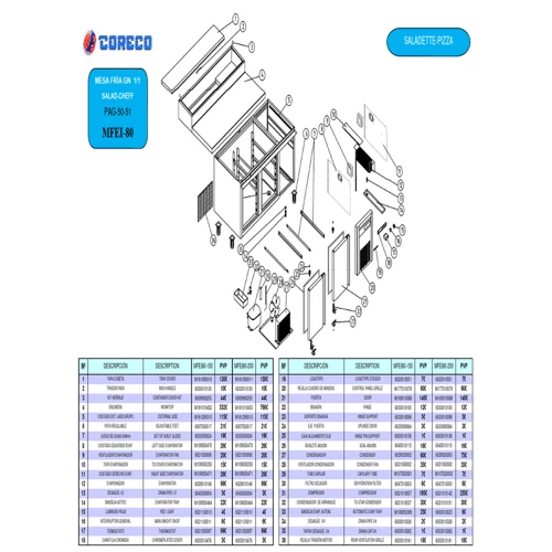 MESA MANTENIMIENTO CONGELADOS SDN-27