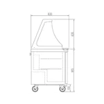 MESA FRÍA CON CÚPULA ELEVABLE 27