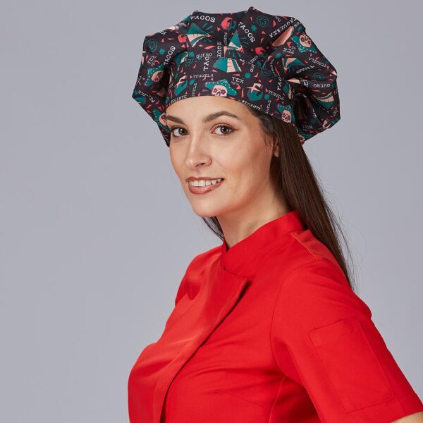400016-5158-UD.jpg GORRO GRAN CHEF VELCRO ESTAMPADO